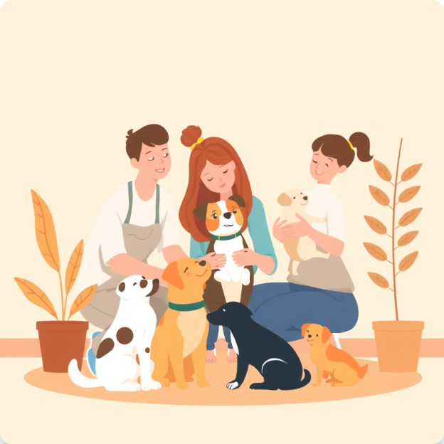 Família com pets